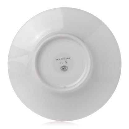 Hermes Porcelain Mosaique Au 24 Platine Tea Cup And Saucer Set Of 2 Platinum 4 of 8