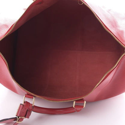 Louis Vuitton Epi Keepall 55 Castillan Red 4 of 15