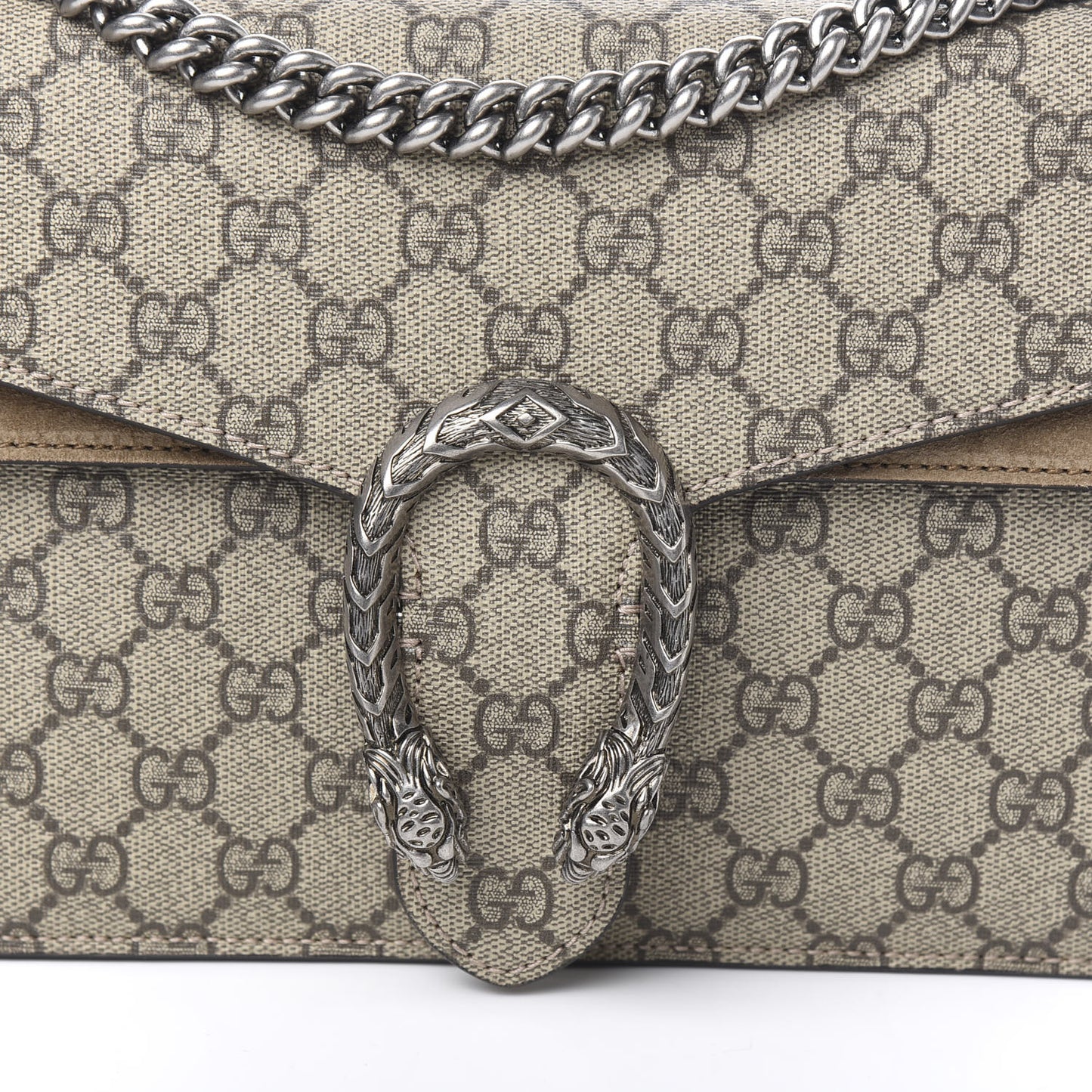 GG Supreme Monogram Small Dionysus Shoulder Bag Taupe