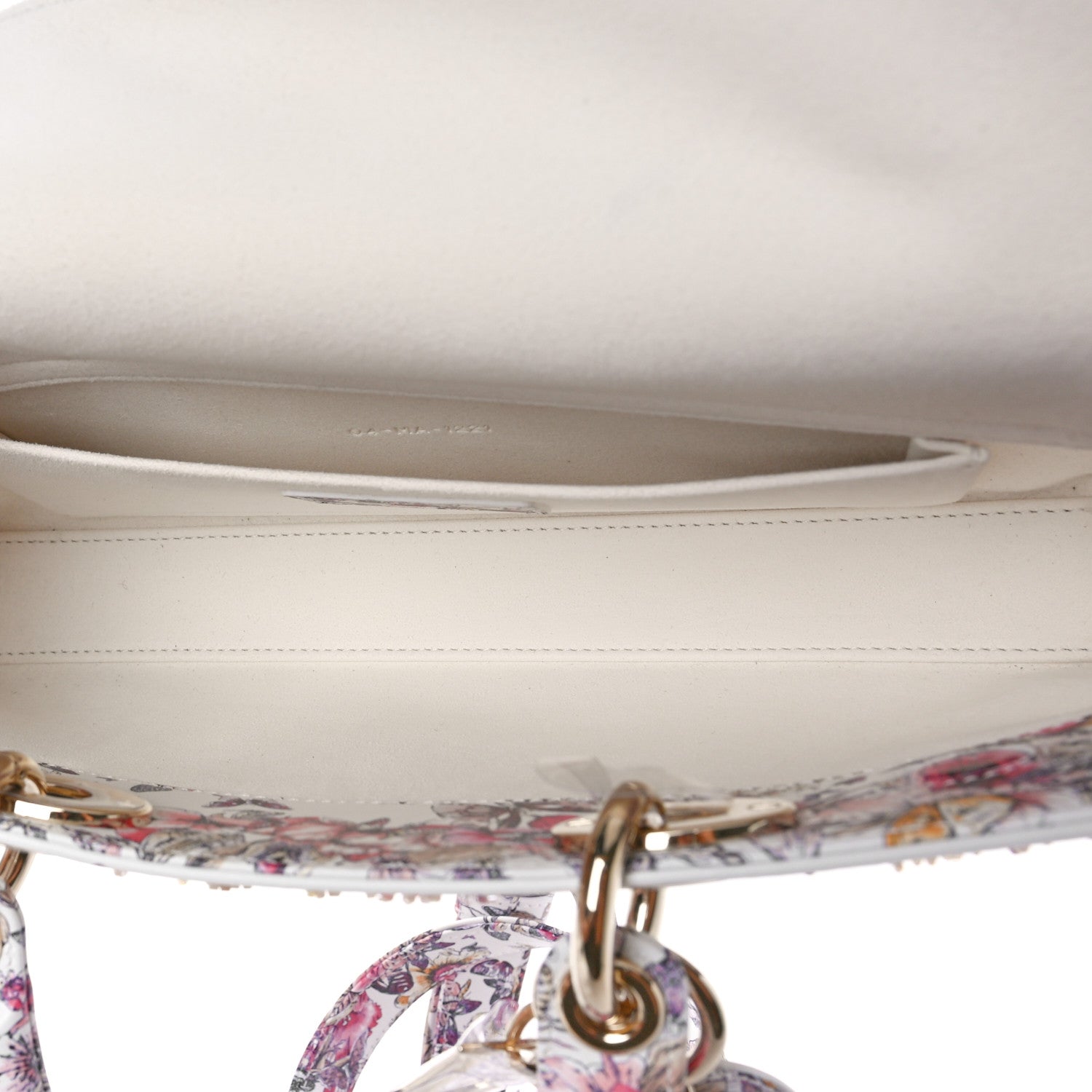 Christian Dior Calfskin Embroidered Butterfly Printed Lady D-Joy Multicolor 5 of 9