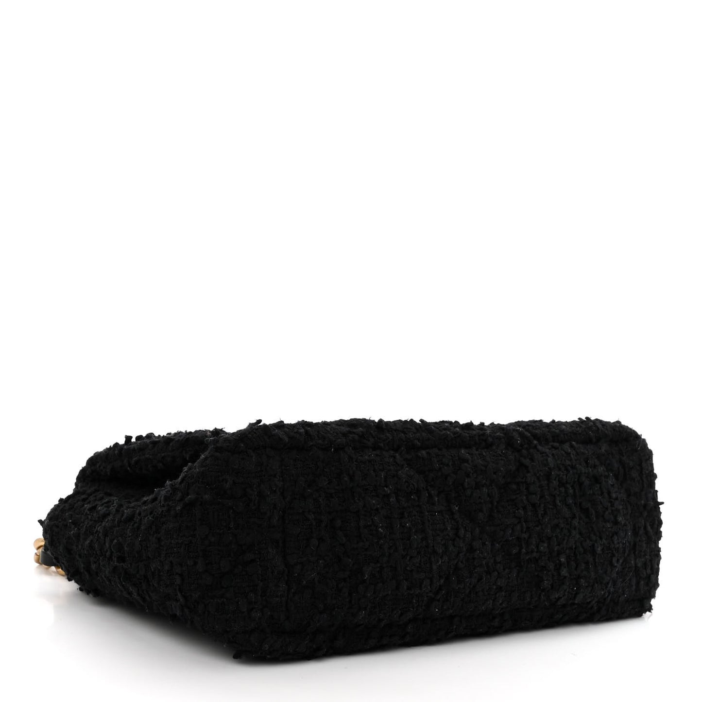 Tweed Quilted Medium Chanel 19 Flap Black