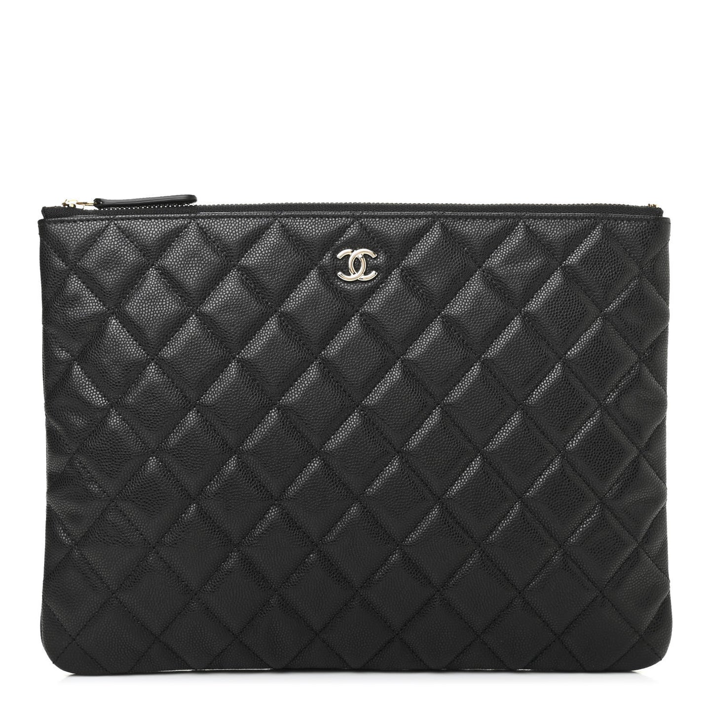 Caviar Quilted Medium Cosmetic Case Black