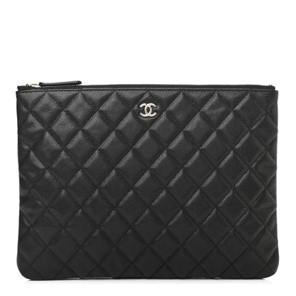 Chanel Caviar Quilted Medium Cosmetic Case Black 1 of 7
