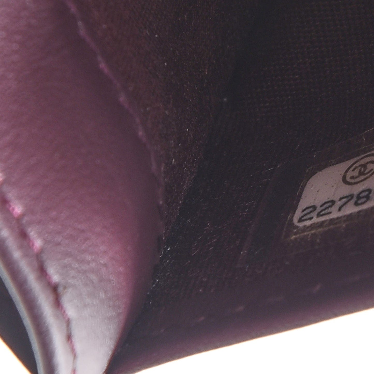 Caviar Quilted Boy Yen Wallet Dark Purple