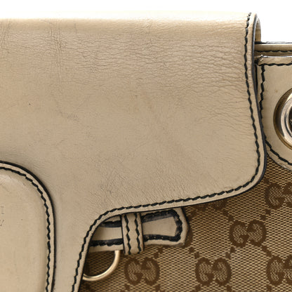 Gucci Monogram Margaux Calfskin Large Emily Chain Shoulder Bag Beige Ebony Mystic White 19 of 25