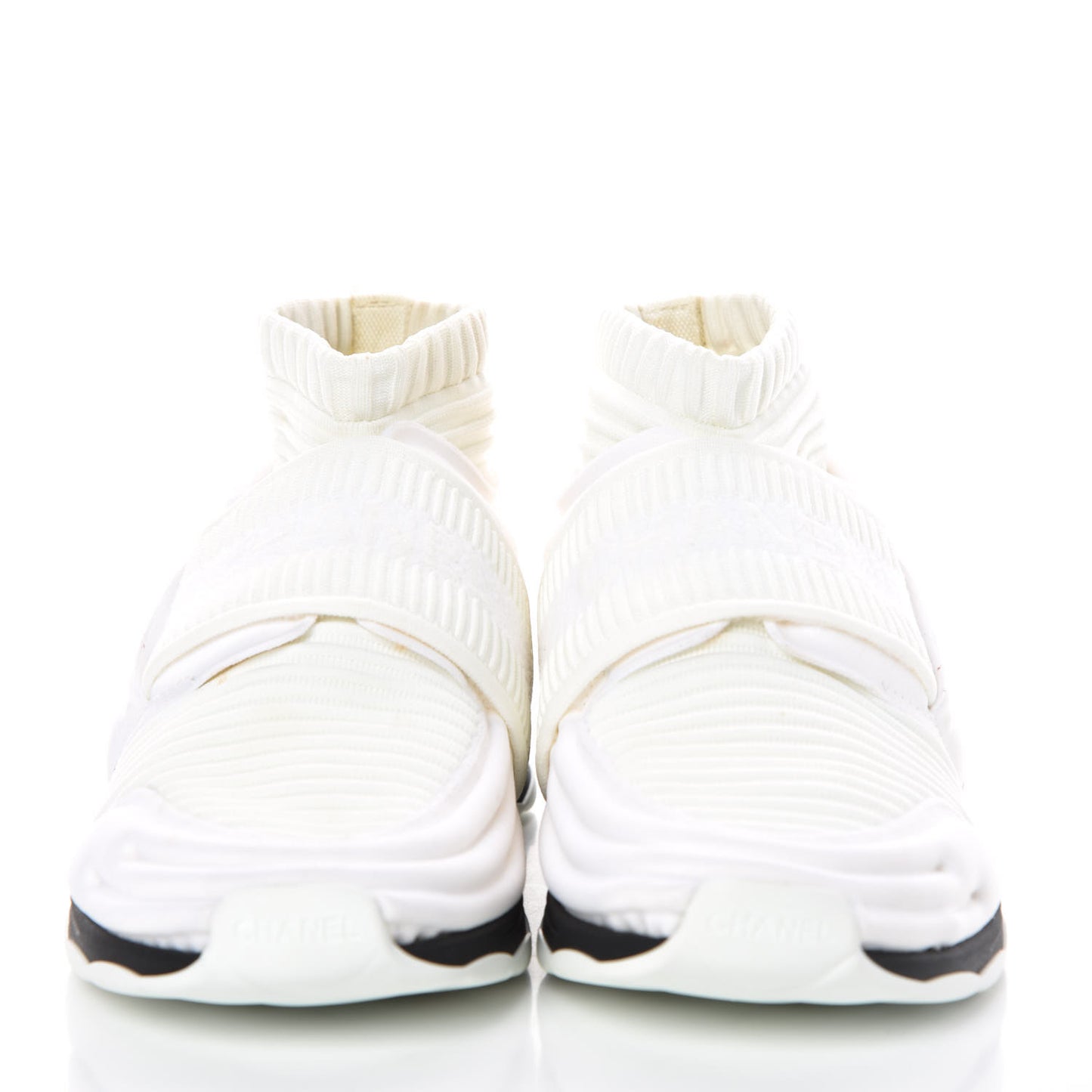 Stretch Fabric CC Sneakers 38 White