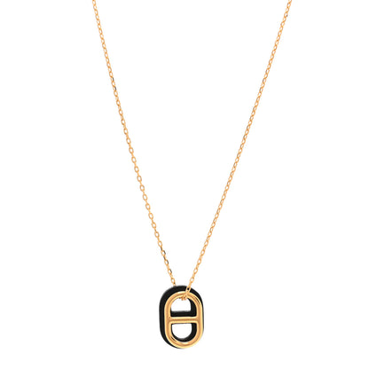 Hermes Swift O'Maillon Pendant Necklace Black 1 of 4