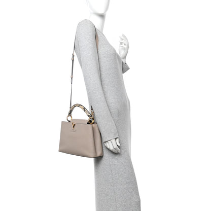 Louis Vuitton Taurillon Ayers Capucines BB Galet 2 of 9