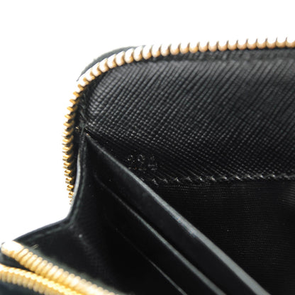 Prada Saffiano Triangle Zip Around Wallet Nero Black 7 of 7