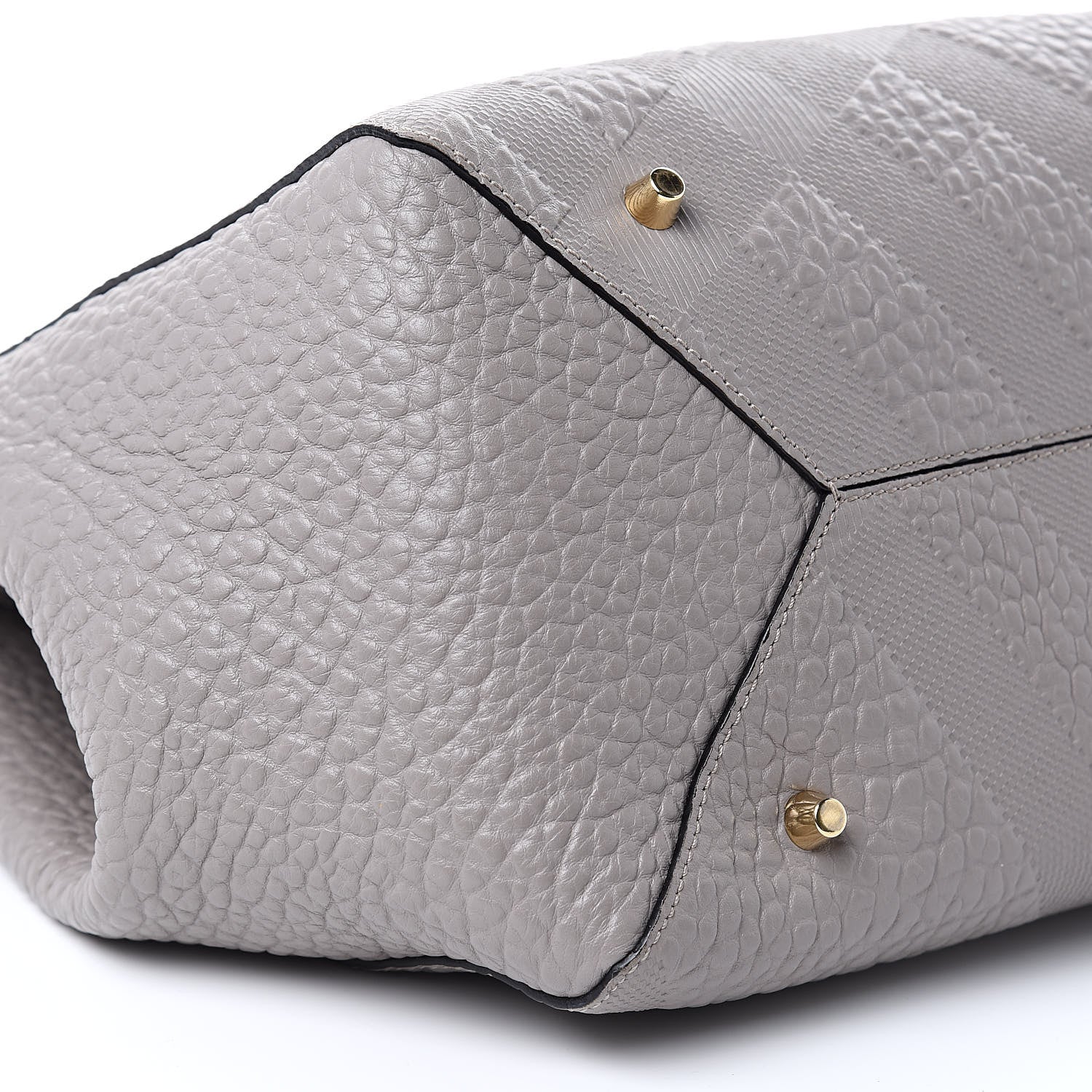 Burberry Signature Grain Calfskin Check Embossed Small Canterbury Tote Pale Grey 7 of 10