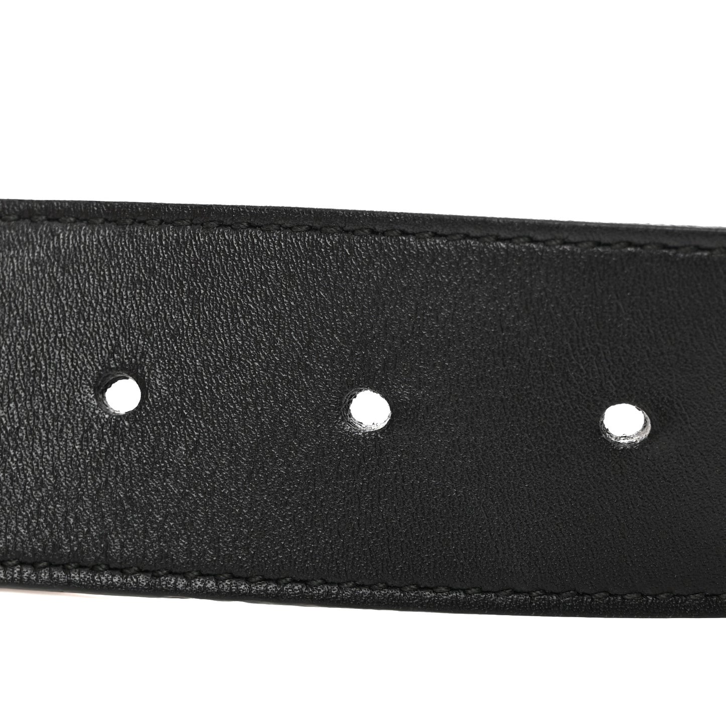 Moon Calfskin Pearl Double G 40mm Belt 90 36 Black Cream