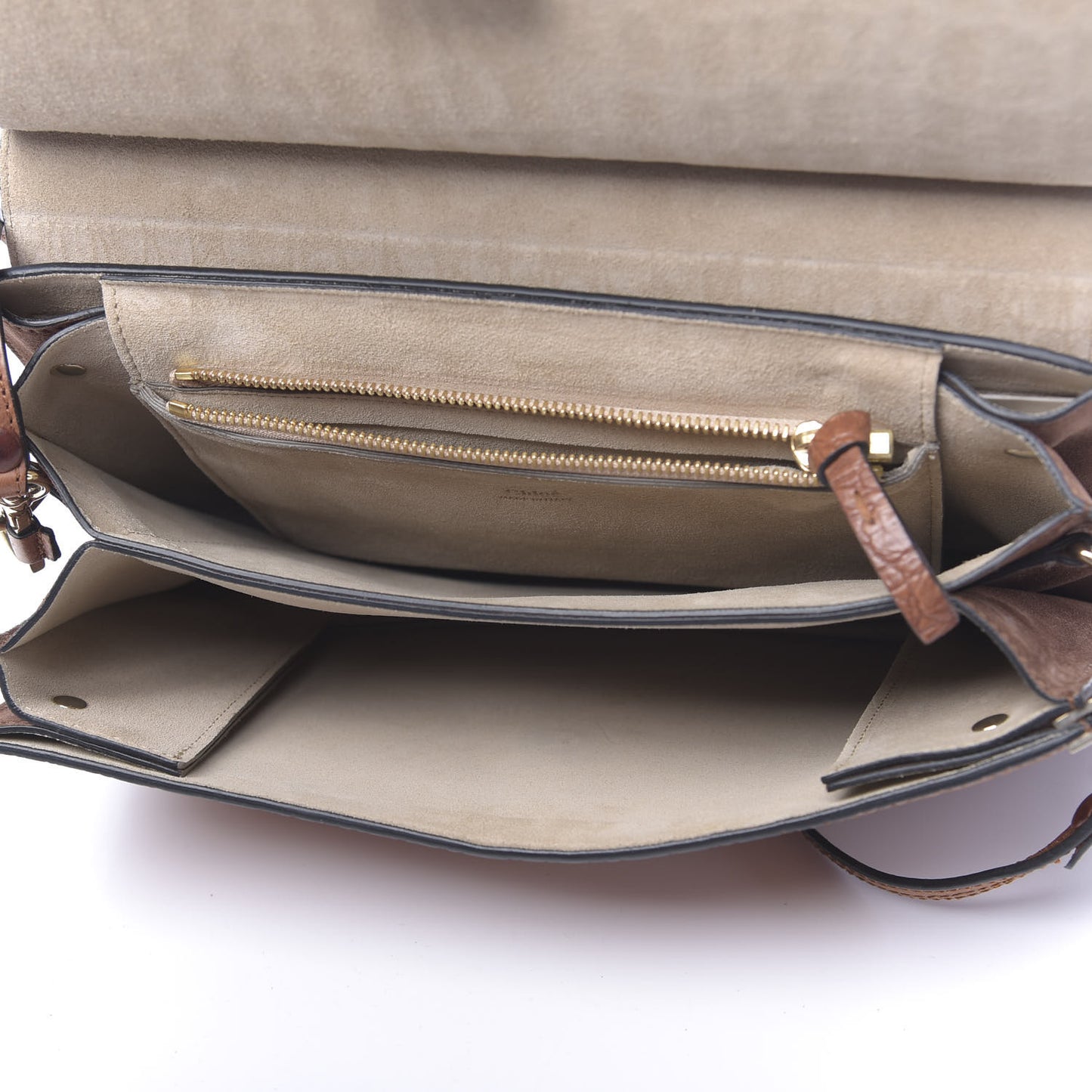 Calfskin Crocodile Embossed Medium Faye Shoulder Bag Mahogany
