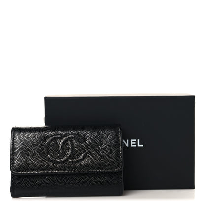 Chanel Caviar Timeless CC Flap Card Holder Black Black 9 of 9
