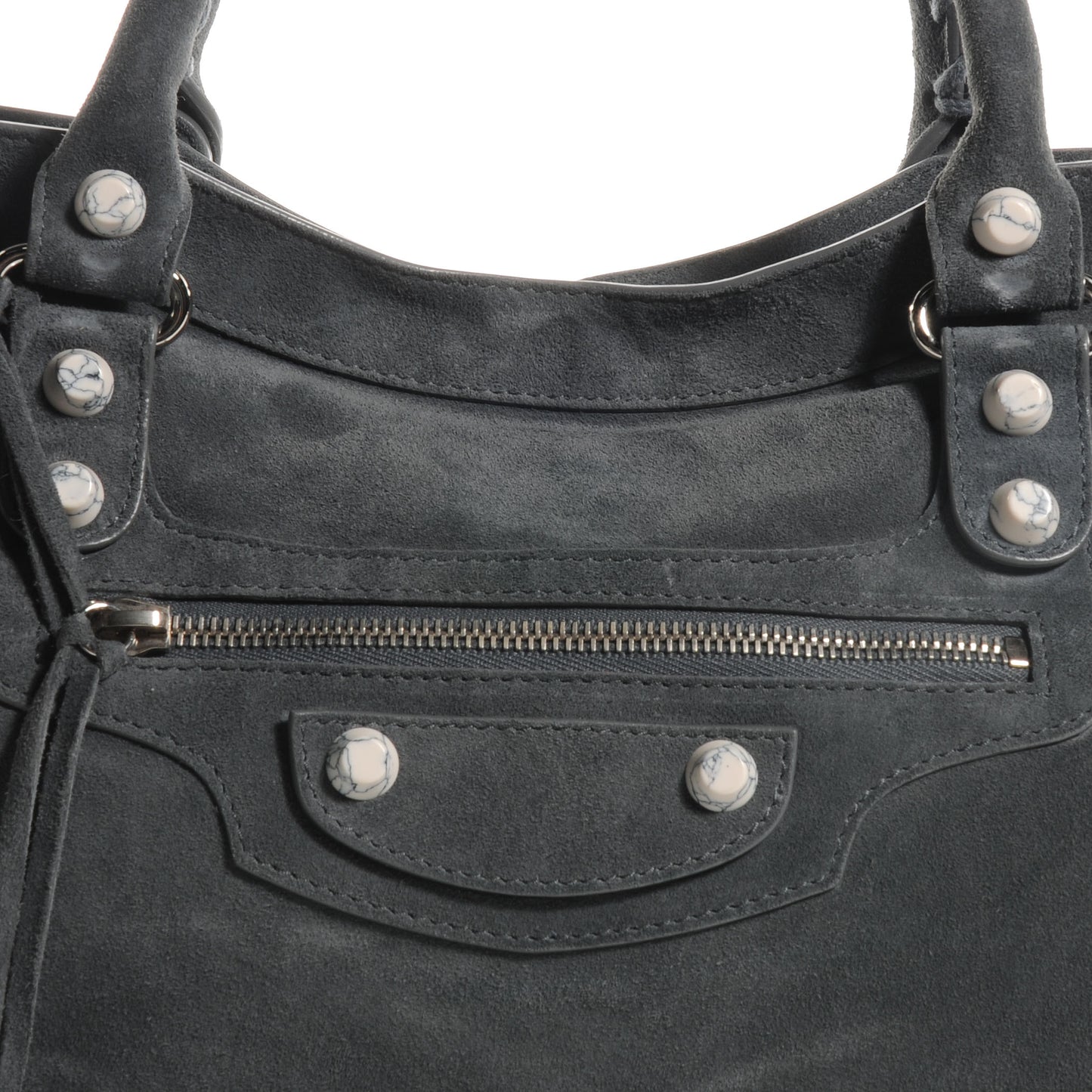 Baby Daim Suede Marble Hardware City Grey