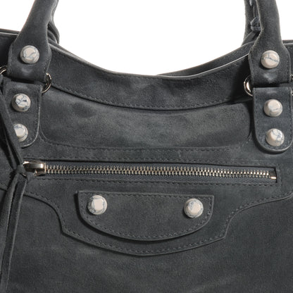 Balenciaga Baby Daim Suede Marble Hardware City Grey 8 of 9
