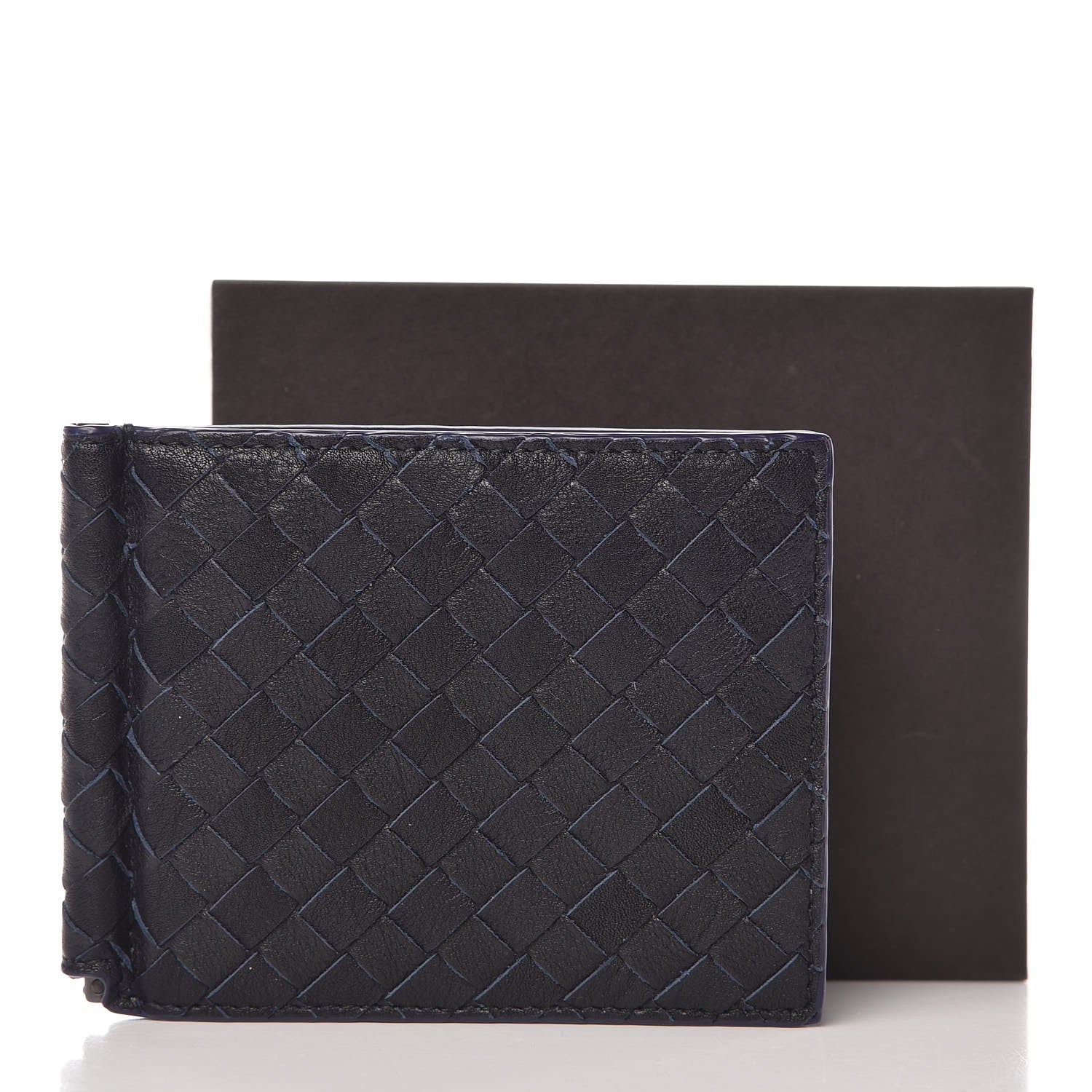 Bottega Veneta Nappa Intrecciato Bi-Fold Wallet Blue 8 of 8