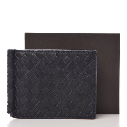 Bottega Veneta Nappa Intrecciato Bi-Fold Wallet Blue 8 of 8
