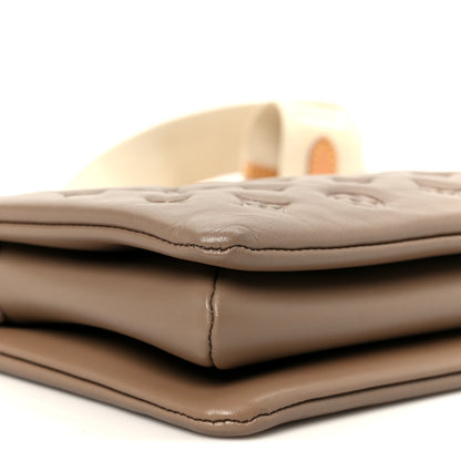 Louis Vuitton Lambskin Embossed Monogram Coussin PM Taupe 11 of 12