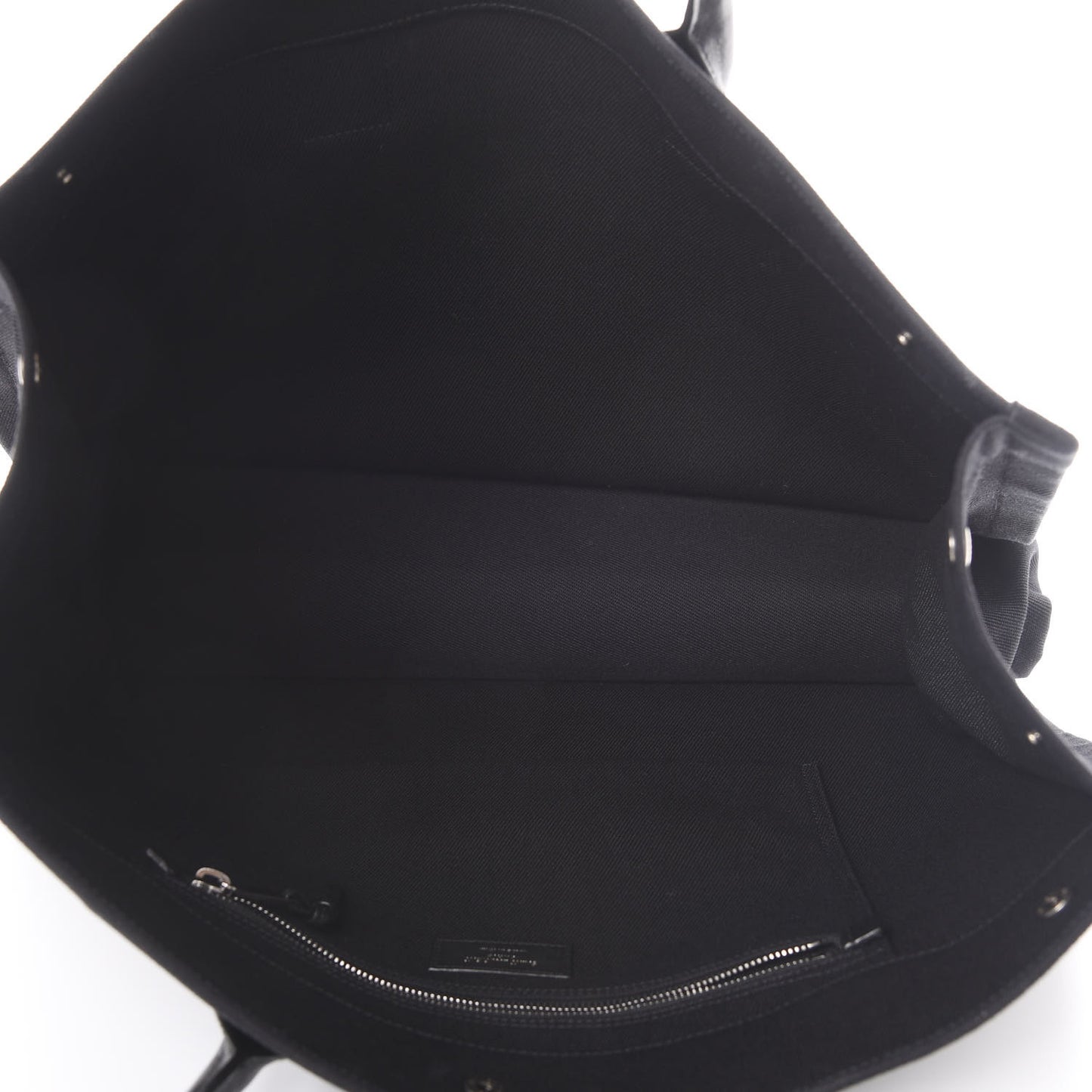 Linen Calfskin Rive Gauche Tote Black