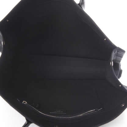 Saint Laurent Linen Calfskin Rive Gauche Tote Black 4 of 9