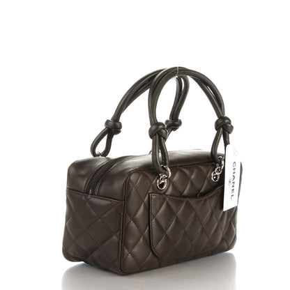 Chanel Calfskin Quilted Small Cambon Bowler Dark Brown 3 of 7