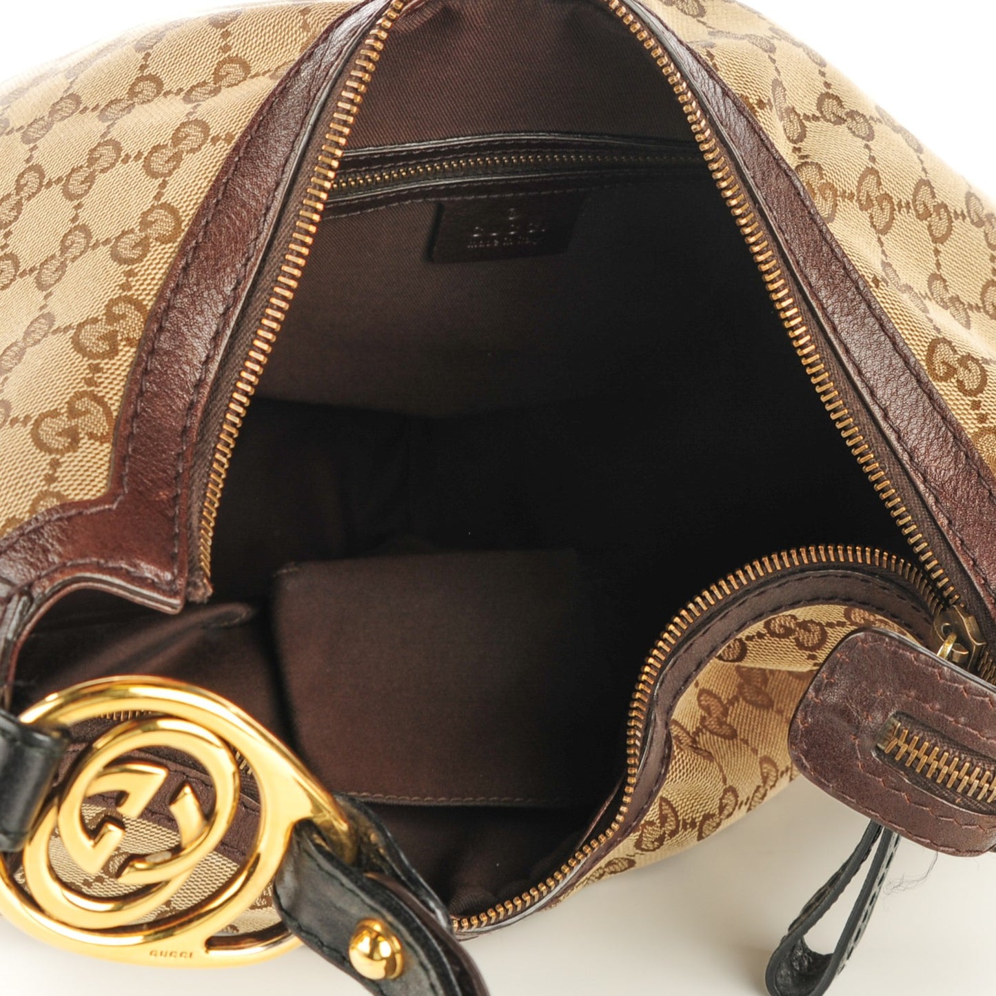 Monogram Medium Interlocking Hobo Brown