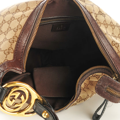 Gucci Monogram Medium Interlocking Hobo Brown 5 of 9