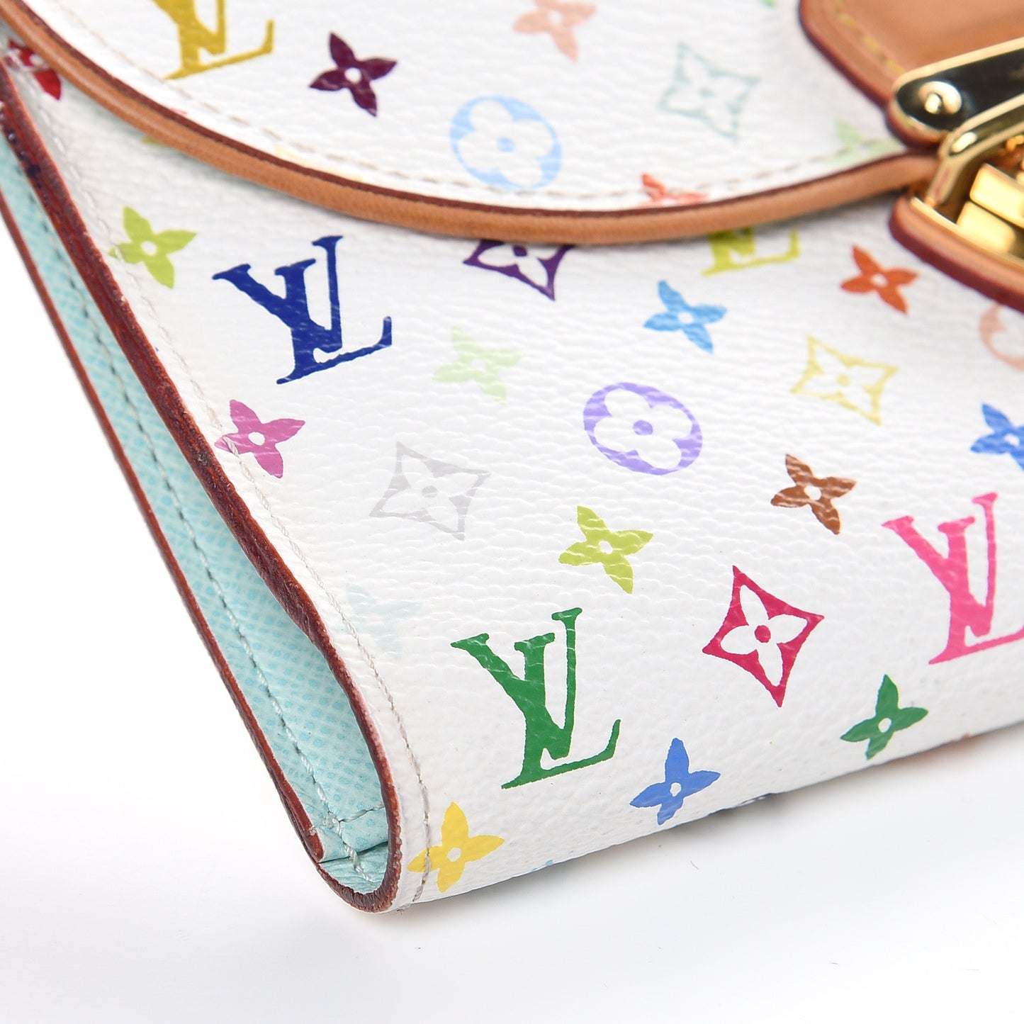 Monogram Multicolor Eugenie Wallet White Anie