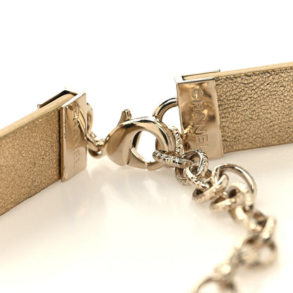 Chanel Metallic Lambskin CC Belt 85 34 Gold 3 of 5