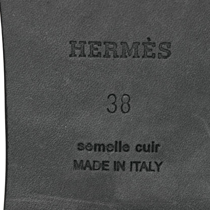 Hermes Calfskin Giulia Sandals 38 Beige Albinos White 8 of 12
