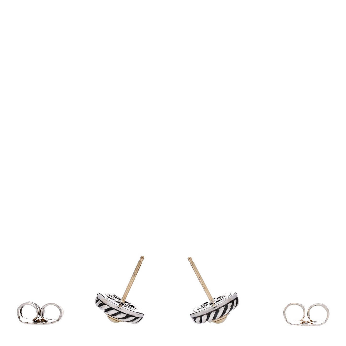 Sterling Silver 14K Yellow Gold Cookie Earrings