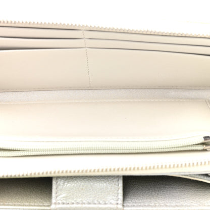 Chanel Metallic Goatskin Quilted Ombre Phone Holder Wallet on Removable Chain Grey Green 6 of 13