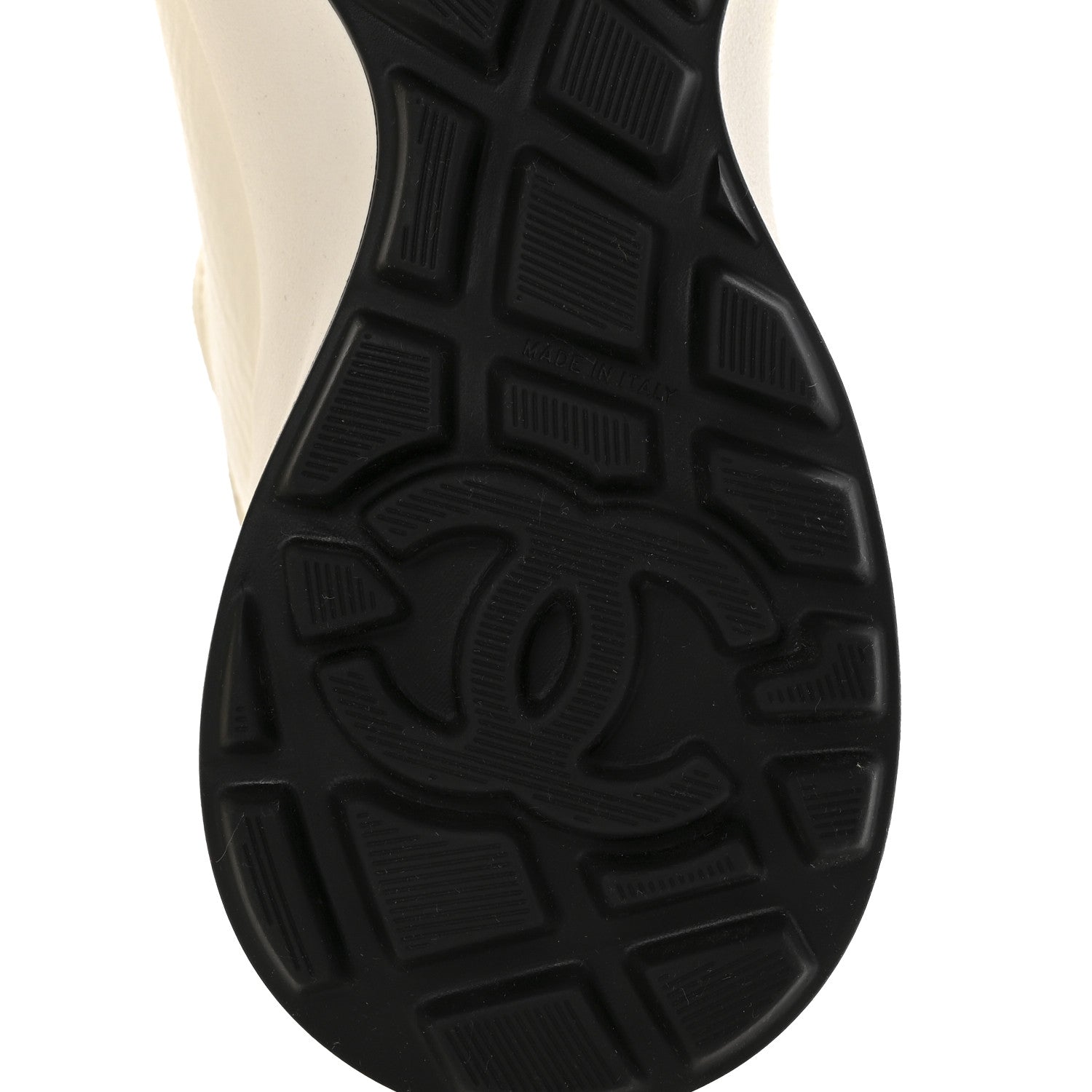 Chanel Calfskin Perforated CC Sneakers 36.5 White 1833811