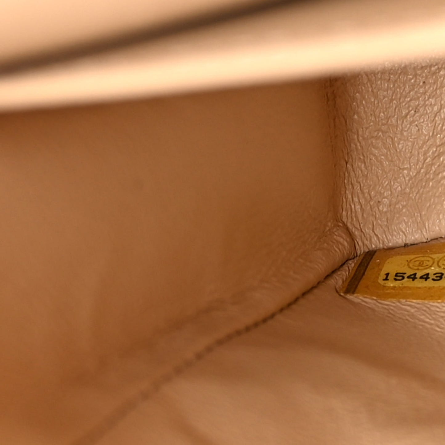 Caviar Quilted Medium Double Flap Beige
