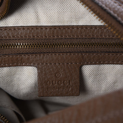 Gucci Pebbled Calfskin Twill Hobo Brown 6 of 9
