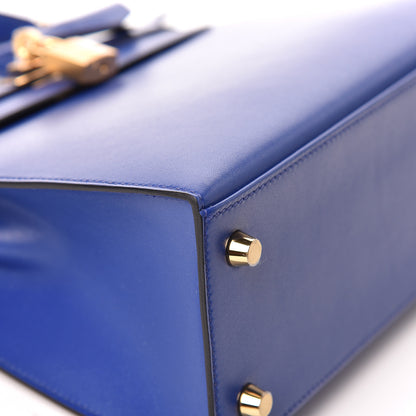Hermes Tadelakt Kelly Sellier 25 Bleu Electrique 32 of 33