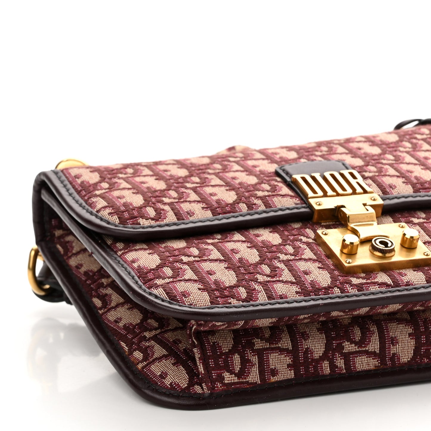 Oblique DiorAddict Flap Bag Burgundy