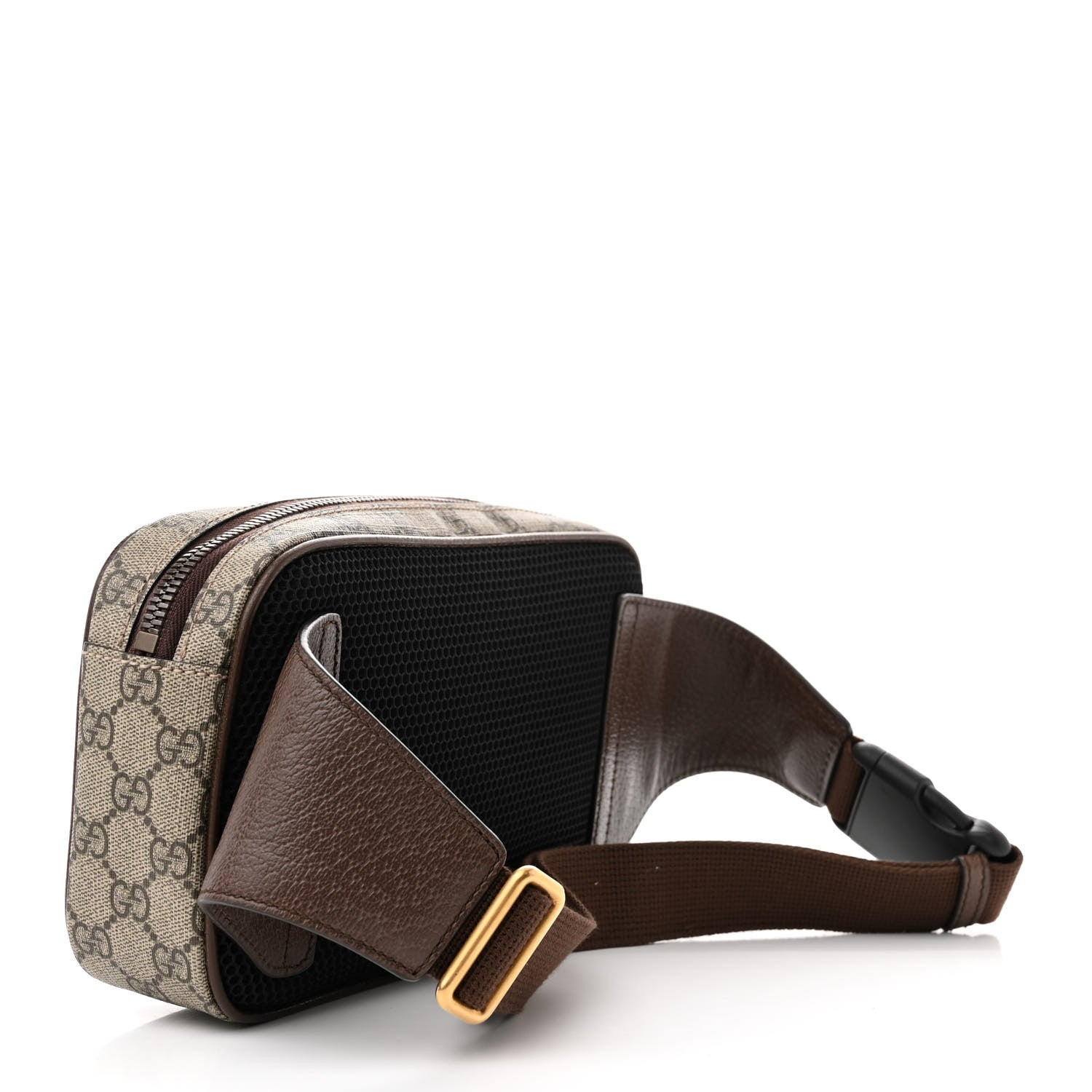 Gucci Soft GG Supreme Monogram Medium Ophidia Belt Bag Dark Brown 3 of 11