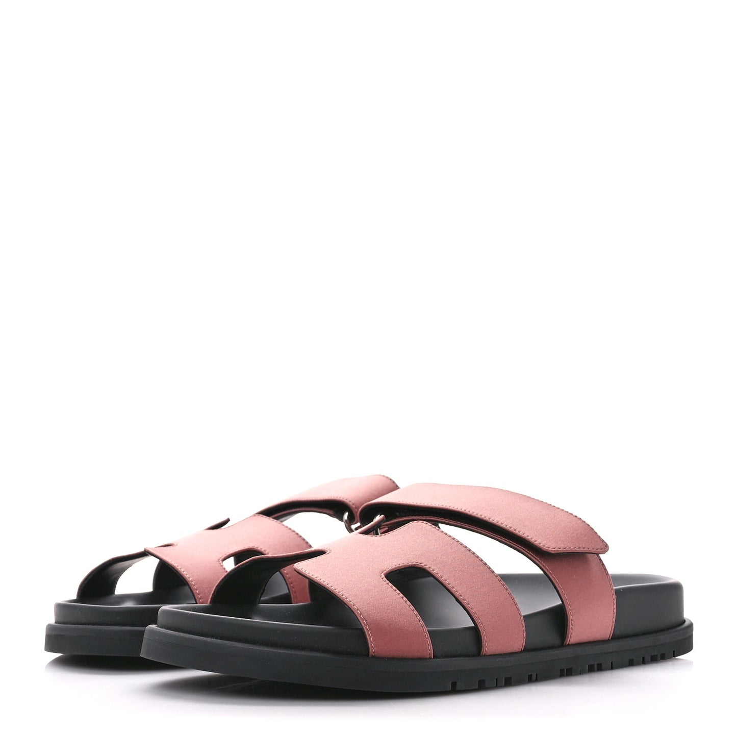 Satin Crepe Chypre Sandals 36 Bois De Rose