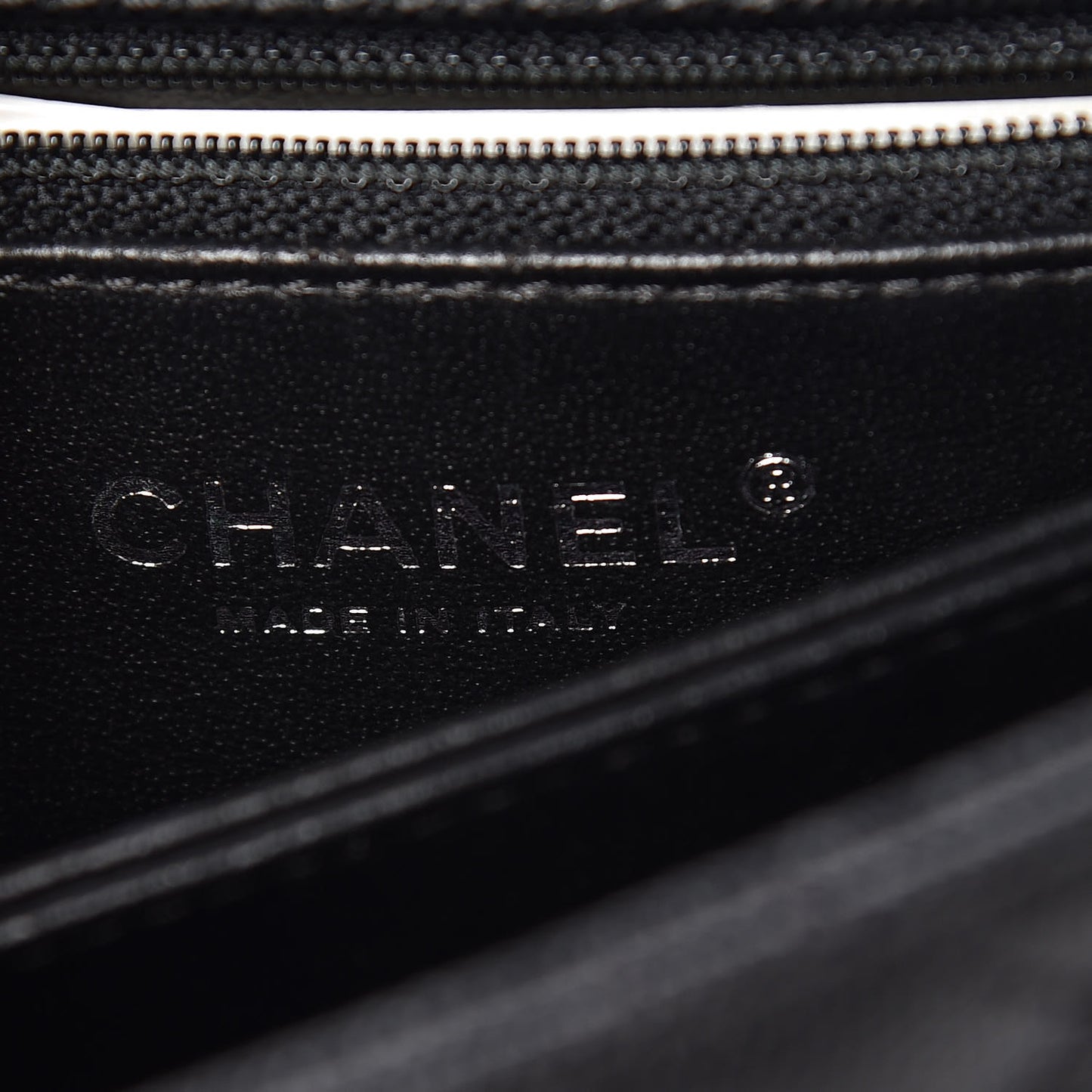Caviar Lizard Quilted Mini Coco Handle Flap Black