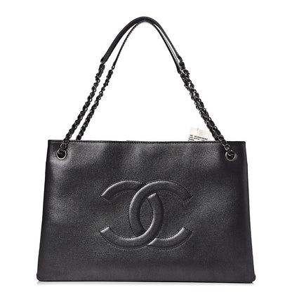 Chanel Iridescent Calfskin CC East West Shopping Tote Black 1 of 9