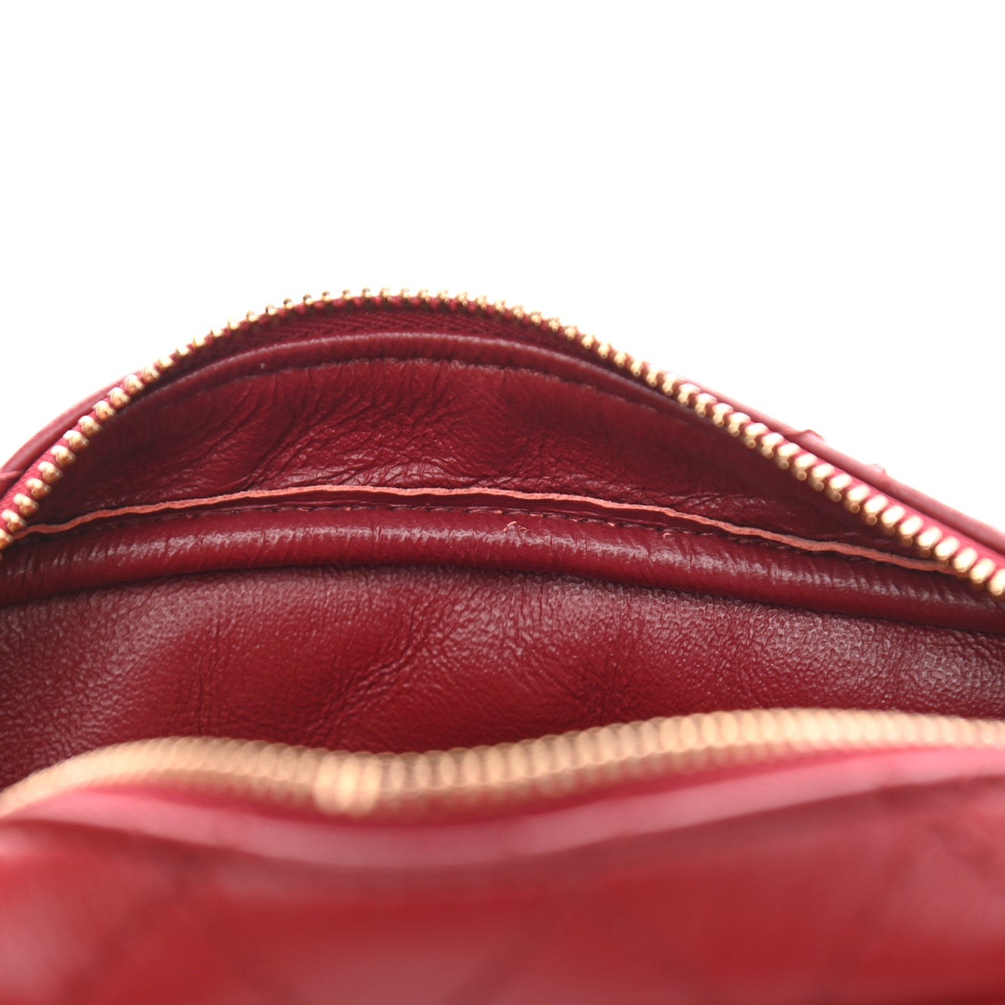 Aged Calfskin Quilted Mini Reissue Camera Case Red