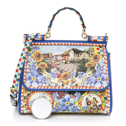 Dolce & Gabbana Dauphine Majolica Print Medium Miss Sicily Satchel Multicolor 1 of 8