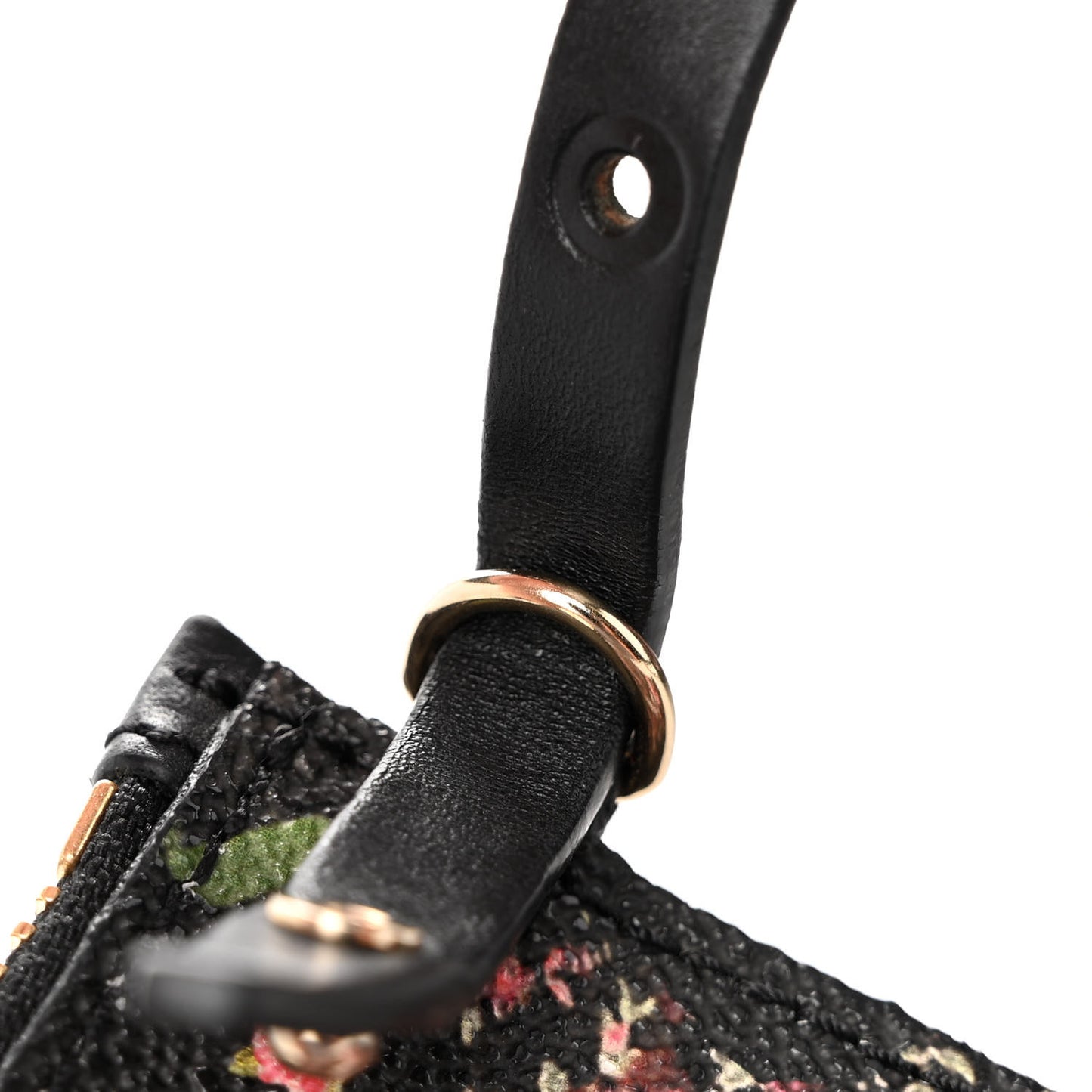 Textured Coated Canvas Roses Camouflage Print Large Antigona Tote Black