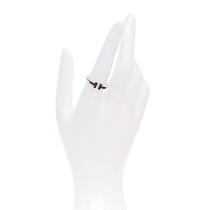 Tiffany 18K White Gold Ruby T Wire Ring 56 7.75 2 of 4