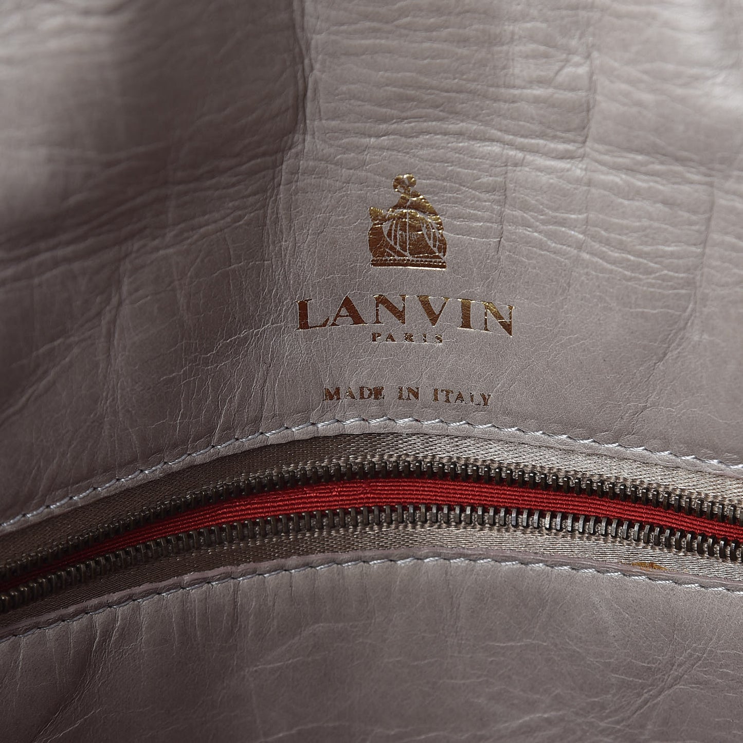 Calfskin Quilted Medium Happy Shoulder Bag Grey