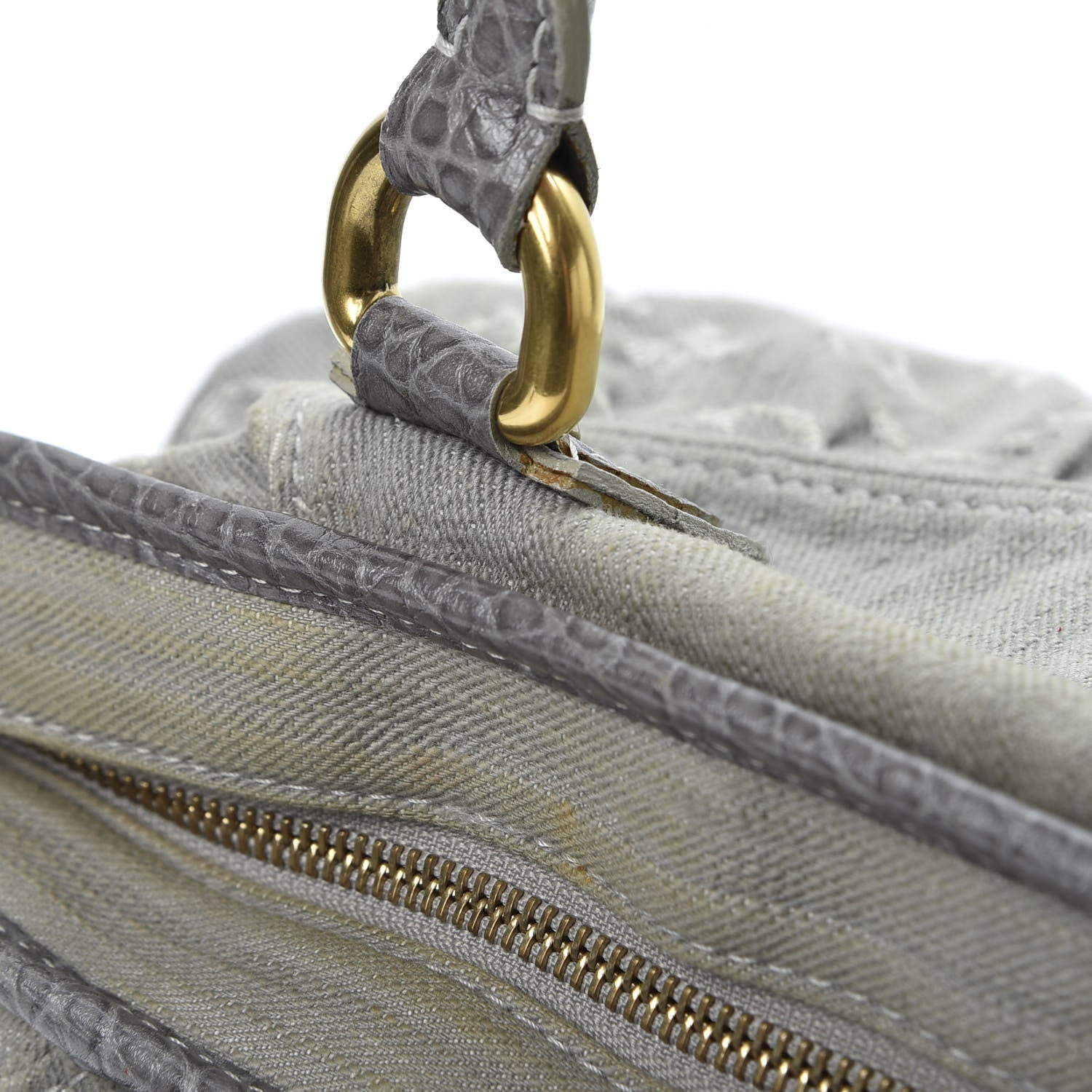 Louis Vuitton Denim Neo Cabby MM Grey 10 of 13