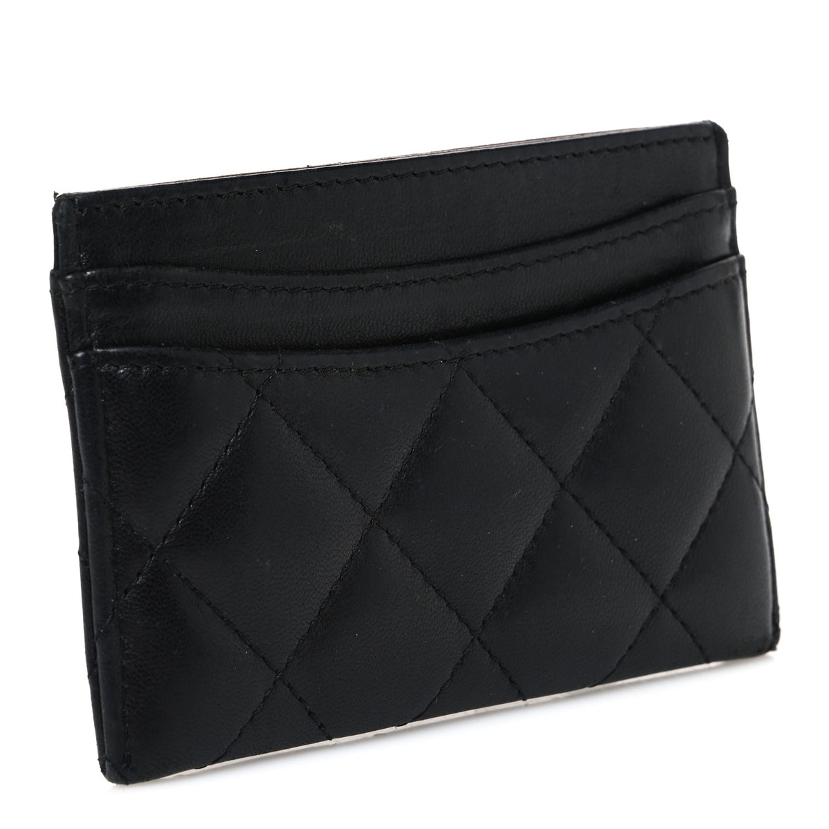 Chanel Lambskin Quilted Card Holder Black 3 of 9