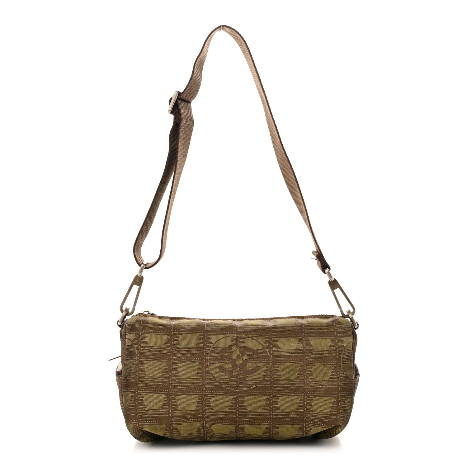 Chanel Nylon Travel Crossbody Bag Brown 1 of 13