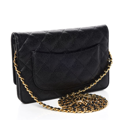 Chanel Caviar Quilted Wallet On Chain WOC Black 3 of 9